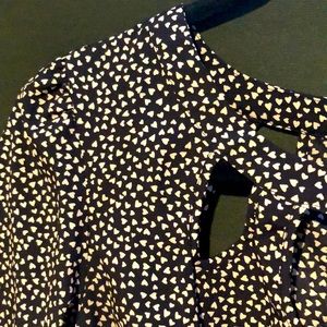 🖤Candie’s mini hearts polka dot long sleeve blouse